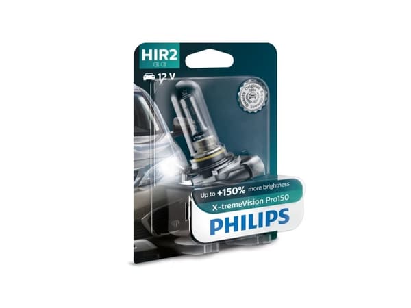 Philips X-tremeVision Pro150 9012XVPB1 Prestanda och livslängd, 55 W, 12 V, HIR2, halogen, 3350 K, 1 styck