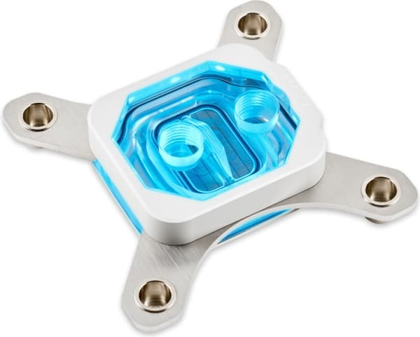 Aqua Computer 21801, Vannblokk, Akryl, Akryl glass, Aluminium, Nickel, Sølv, LGA 2011 (Socket R), LGA 2066, Integrated RGBpx LEDs, 1/4"