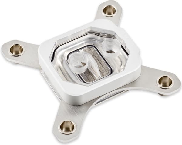 Aqua Computer 21801, Vannblokk, Akryl, Akryl glass, Aluminium, Nickel, Sølv, LGA 2011 (Socket R), LGA 2066, Integrated RGBpx LEDs, 1/4"
