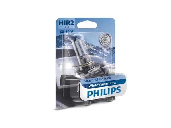 Philips WhiteVision ultra 9012WVUB1 Vit stilren look, 55 W, 12 V, HIR2, halogen, 3700 K, 1 styck