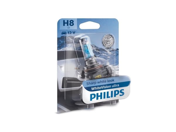 Philips WhiteVision ultra 12360WVUB1 Hvitt, stilig lys, 35 W, 12 V, H8, Halogen, 3800 K, 1 stykker