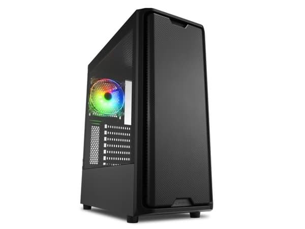 Sharkoon SK3 RGB, Midi Tower, PC, Svart, ATX, micro ATX, Mini-ITX, Multi, Fall fläktar Svart
