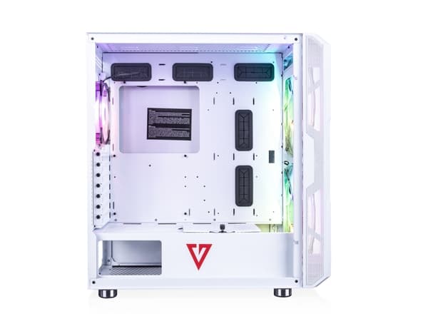Modecom AMIRANI ARGB, Midi Tower, PC, Vit, ATX, ITX, micro ATX, Multi, Fall fläktar