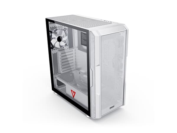 Modecom AMIRANI ARGB, Midi Tower, PC, Vit, ATX, ITX, micro ATX, Multi, Fall fläktar