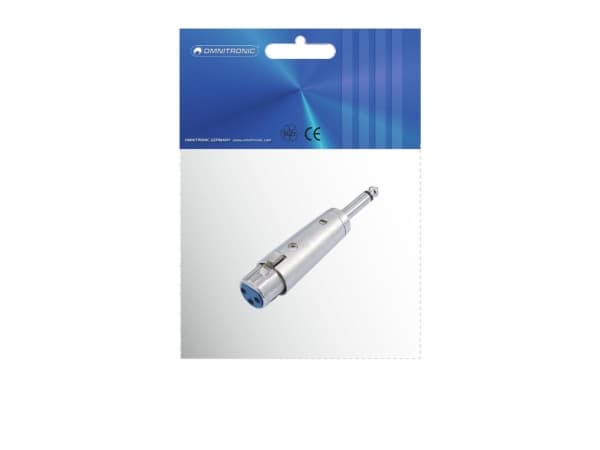 Omnitronic 30226400, 3-pin XLR, 6,3 mm, Sølv