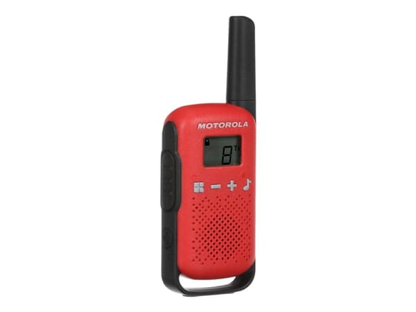Motorola Talkabout T42 - Bærbar - toveis radio - PMR - 446 MHz - 16-kanalers - svart og rød (en pakke 2)