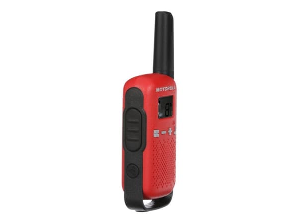 Motorola Talkabout T42 - Bærbar - toveis radio - PMR - 446 MHz - 16-kanalers - svart og rød (en pakke 2)