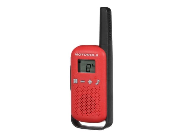 Motorola Talkabout T42 - Bærbar - toveis radio - PMR - 446 MHz - 16-kanalers - svart og rød (en pakke 2)