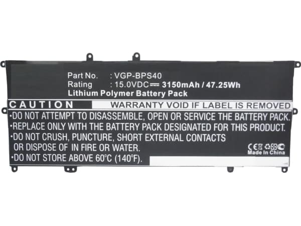 CoreParts - Batteri til bærbar PC - litiumpolymer - 3150 mAh - 47.3 Wh - svart - for Sony VAIO Fit 14A