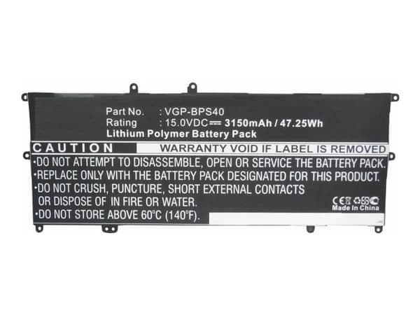 CoreParts - Batteri til bærbar PC - litiumpolymer - 3150 mAh - 47.3 Wh - svart - for Sony VAIO Fit 14A