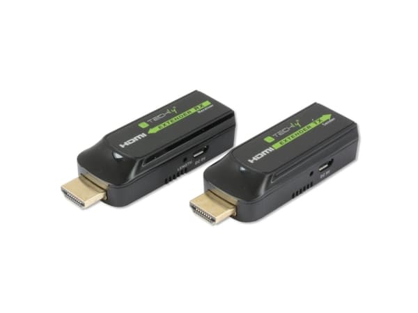 Techly IDATA EXT-E70S, AV-sender og -mottaker, 40 m, Sort, HDCP