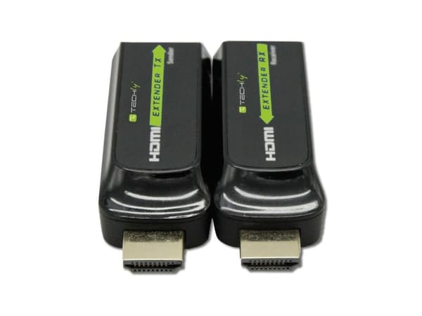 Techly IDATA EXT-E70S, AV-sender og -mottaker, 40 m, Sort, HDCP