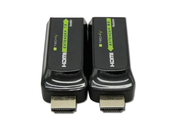 Techly IDATA EXT-E70S, AV-sender og -mottaker, 40 m, Sort, HDCP