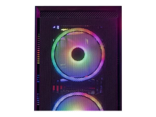 AeroCool Graphite - Mid tower - ATX - sidepanel med vindu (herdet glass) - ingen strømforsyning (ATX) - svart - USB/lyd