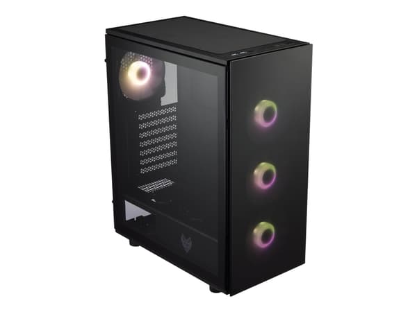 FSP CMT340 Plus - MDT - ATX - sivupaneeli ikkunalla (karkaistua lasia) - ilman virtalähdettä (ATX) - musta - USB/Audio