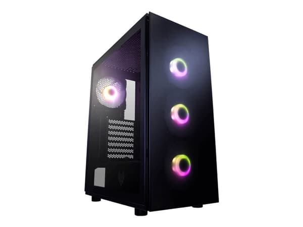 FSP CMT340 Plus - MDT - ATX - sivupaneeli ikkunalla (karkaistua lasia) - ilman virtalähdettä (ATX) - musta - USB/Audio