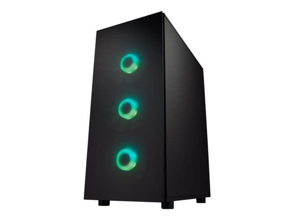 FSP CMT340 Plus - MDT - ATX - sivupaneeli ikkunalla (karkaistua lasia) - ilman virtalähdettä (ATX) - musta - USB/Audio musta
