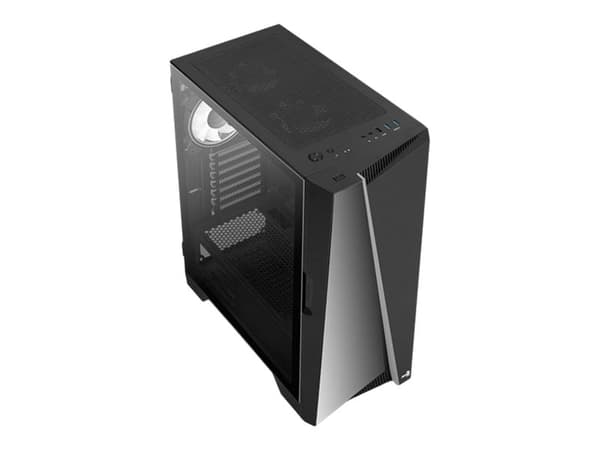 Aerocool Mirage, Midi Tower, PC, Musta, ATX, mikro ATX, Mini-ITX, ABS, SPCC, Karkaistu lasi, Sininen, Vihreä, Punainen