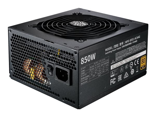 Cooler Master MWE Gold V2 850 - Strømforsyning (intern) - ATX12V / EPS12V - 80 PLUS Gold - AC 100-240 V - 850 Watt - aktiv PFC - Europa