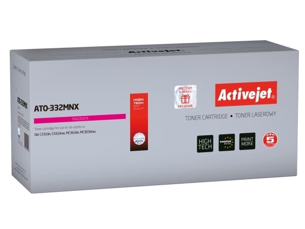 Activejet ATO-332MNX, 3000 sidor, Magenta, 1 styck