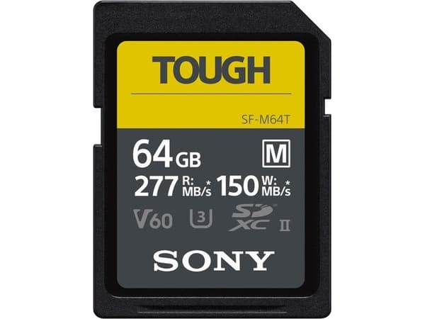 Sony SF-M Series Tough SF-M64T - Flash-minneskort - 64 GB - Video Class V60 / UHS-II U3 / Class10 - SDXC UHS-II
