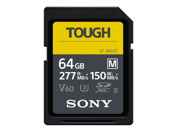 Sony SF-M Series Tough SF-M64T - Flash-minneskort - 64 GB - Video Class V60 / UHS-II U3 / Class10 - SDXC UHS-II