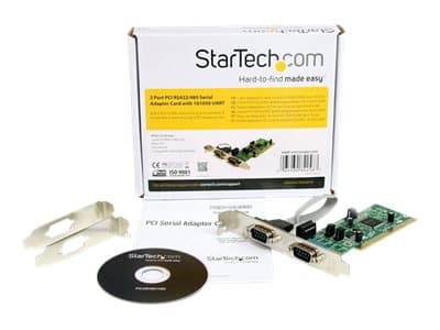 Startech.com 2-ports seriell RS422/485 PCI-grensesnittkort med 161050 UART - Seriell adapter - PCI-X - RS-422/485 x 2 (PCI2S4851050)
