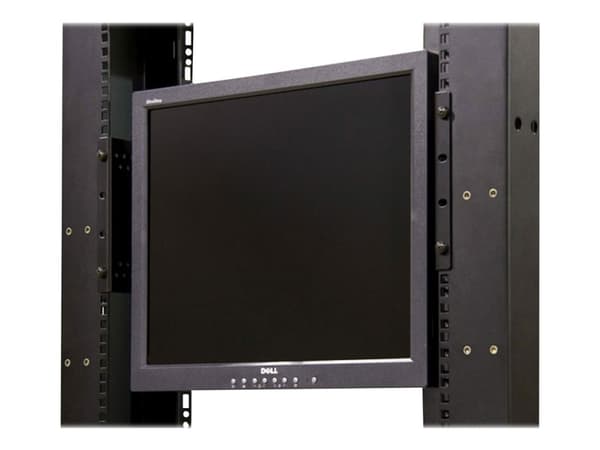 StarTech.com 4U Universal VESA LCD Monitor Mounting Bracket for 19-inch Rack or Cabinet - TAA Compliant - Cold-Pressed Steel Bracket (RKLCDBK) - Mont