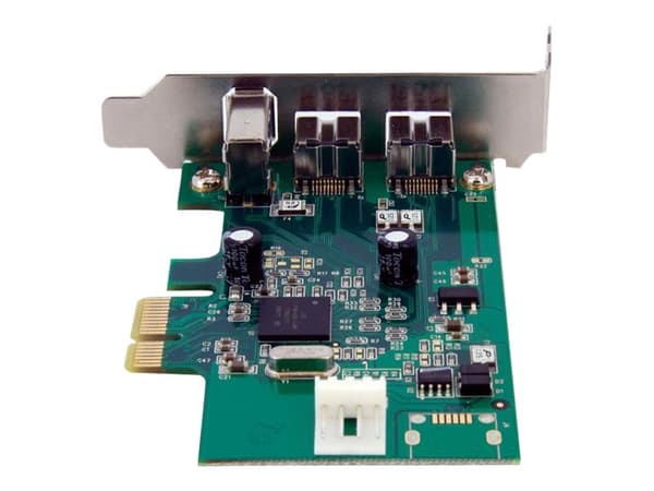 StarTech.com 2b 1a lågprofils 1394 PCI Express FireWire-kortadapter med 3 portar - FireWire-adapter - PCIe låg profil - FireWire 800 - 2 portar + 1 x