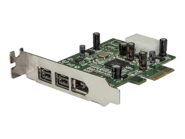 StarTech.com 2b 1a lågprofils 1394 PCI Express FireWire-kortadapter med 3 portar - FireWire-adapter - PCIe låg profil - FireWire 800 - 2 portar + 1 x