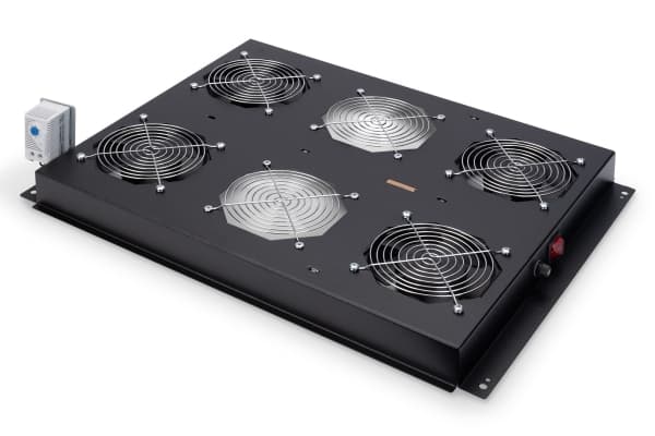 DIGITUS Professional DN-19 FAN-4-SRV-B - Racktak med 2 vifter - med 4 kjølevifter - svart, RAL 9005 - 19"