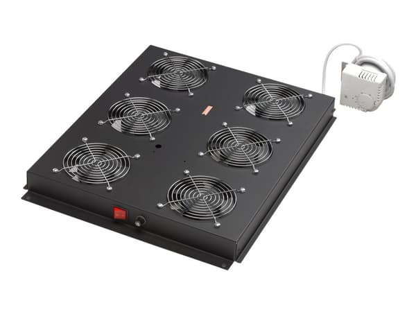 DIGITUS Professional DN-19 FAN-4-SRV-B - Racktak med 2 vifter - med 4 kjølevifter - svart, RAL 9005 - 19"