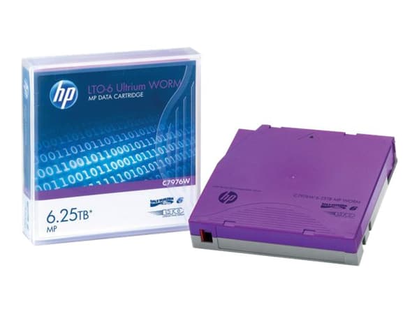 HPE - LTO Ultrium WORM 6 - 2.5 TB / 6.25 TB - skrivbara etiketter - lila - för StorageWorks SAS Rack-Mount Kit