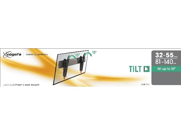 Vogel's BASE 15 M - Monteringssett (veggmontering) - for flatpanel - svart - skjermstørrelse: 32"-55" - veggmonterbar