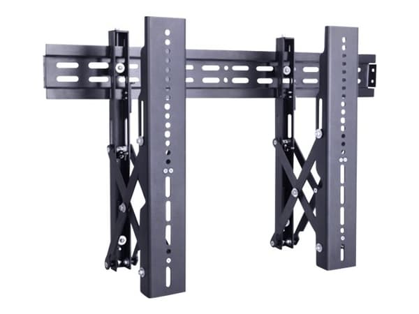 Multibrackets M Public Video Wall Mount Push - Monteringssett (uttrekksveggmontering) - for flatpanel - metall - svart og skifer - skjermstørrelse: 3