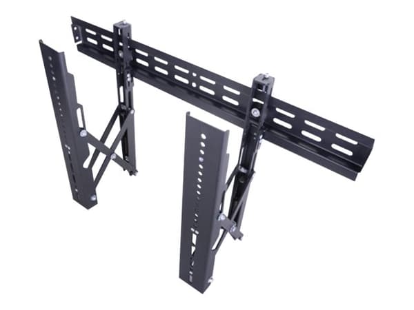 Multibrackets M Public Video Wall Mount Push - Monteringssett (uttrekksveggmontering) - for flatpanel - metall - svart og skifer - skjermstørrelse: 3