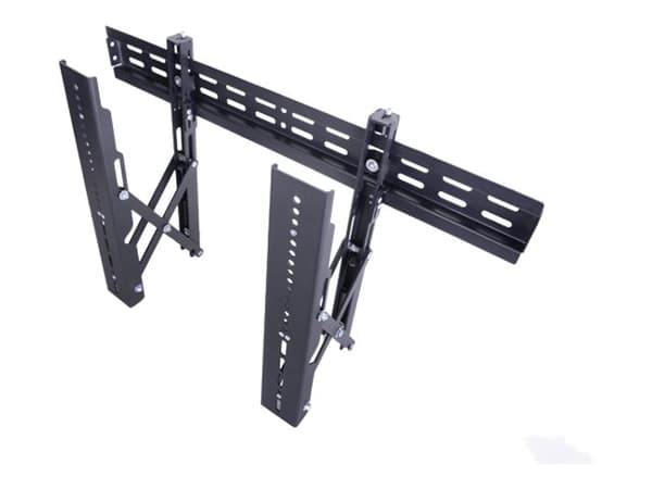 Multibrackets M Public Video Wall Mount Push - Monteringssett (uttrekksveggmontering) - for flatpanel - metall - svart og skifer - skjermstørrelse: 3 Sort