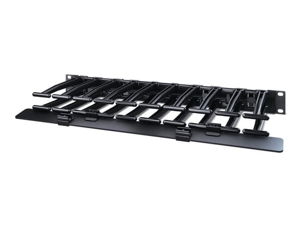 APC Horizontal Cable Manager Single-Sided with Cover - Rackkabelstyringspanel med deksel - svart - 1U - TAA-samsvar - for P/N: SMTL1000RMI2UC, SMX100