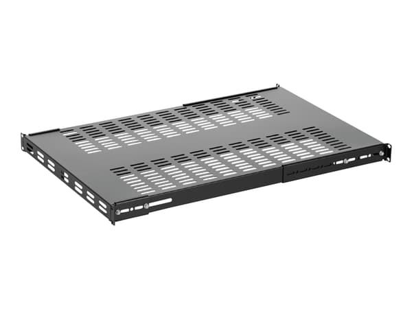 StarTech.com Server Rack Shelf - 1U - Adjustable Mount Depth - Heavy Duty - Hylla för rack - svart - 1U - 19" - för P/N: RK1233BKM, RK2433BKM, RK2537