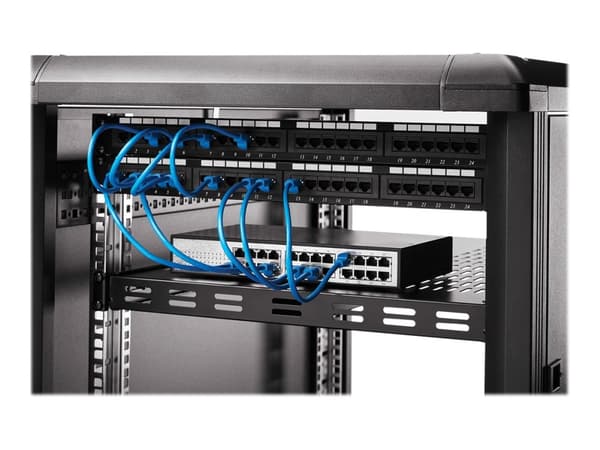 StarTech.com Server Rack Shelf - 1U - Adjustable Mount Depth - Heavy Duty - Hylla för rack - svart - 1U - 19" - för P/N: RK1233BKM, RK2433BKM, RK2537