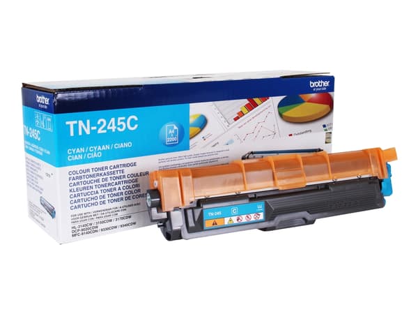 Brother TN245C - Høy ytelse - cyan - original - tonerpatron - for Brother DCP-9015, DCP-9020, HL-3140, HL-3150, HL-3170, MFC-9140, MFC-9330, MFC-9340
