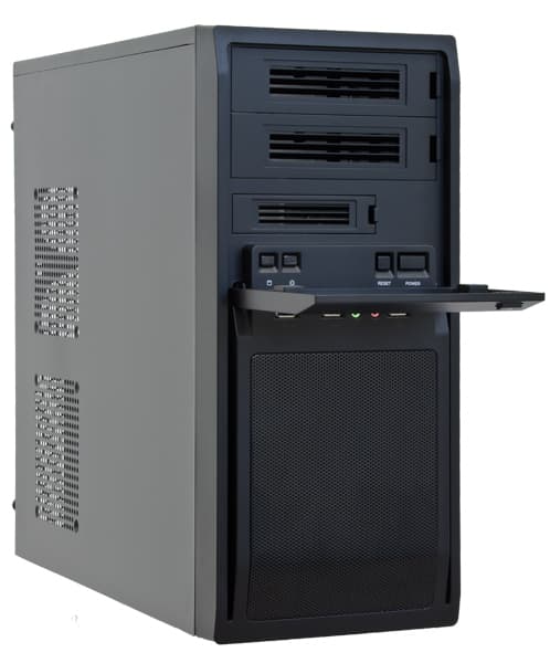 Chieftec LIBRA Series LG-01B - Tower - ATX - ingen strømforsyning (ATX12V 2.3/ PS/2) - svart - USB/lyd