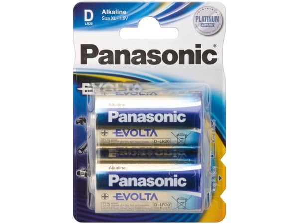 Panasonic Evolta LR20EGE - Batteri 2 x D - Alkalisk