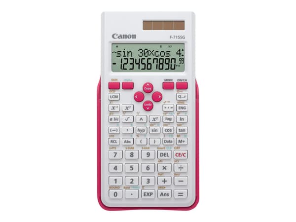 Canon F-715SG - Vitenskapelig kalkulator - 10 sifre + 2 eksponenter - solpanel, batteri - hvitt med magenta