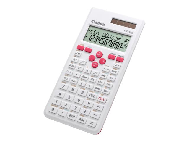 Canon F-715SG miniräknare Ficka Vetenskapsfunktion Rosa, Vit