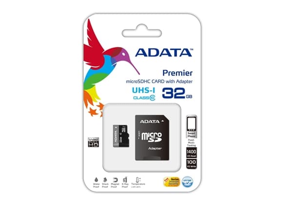 ADATA Premier UHS-I - Flashminneskort (microSDHC till SD-adapter ingår) - 32 GB - UHS Class 1 / Class10 - microSDHC UHS-I