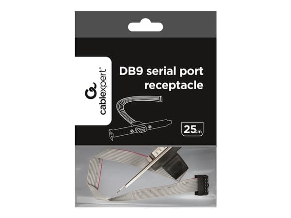 Cablexpert - Seriell panel - DB-9 (hane) till 10 pin IDC (hane) - 25 cm