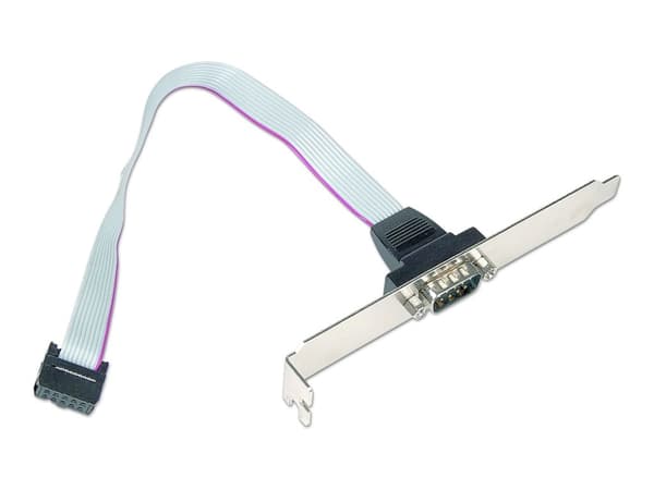 Cablexpert - Seriell panel - DB-9 (hane) till 10 pin IDC (hane) - 25 cm