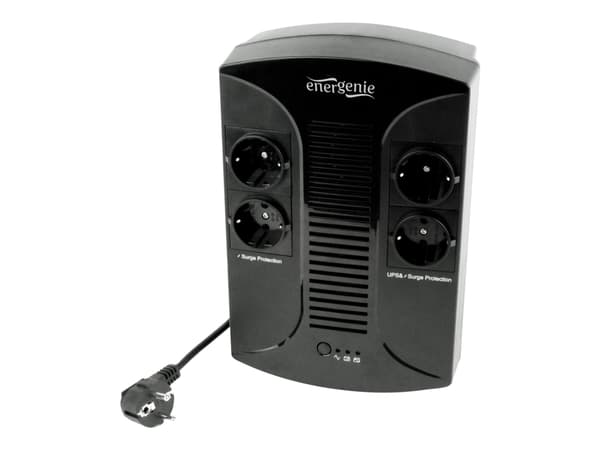 Gembird EnerGenie EG-UPS-001 - UPS - AC 220 V - 390 watt - 650 VA - 7 Ah - utgangskontakter: 4