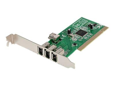 StarTech.com PCI 1394a FireWire-kortadapter med 4 portar – 3 externa 1 intern - FireWire-adapter - PCI - Firewire - 3 portar